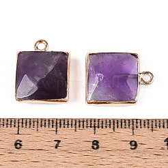 Natürliche Amethyst facettierte Anhänger&nbsp;G-T139-95C