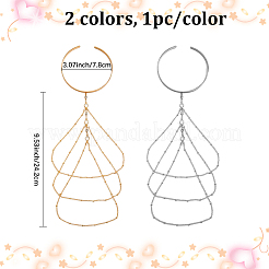 2 bracciale per la parte superiore del braccio in ferro e ottone&nbsp;BJEW-CY0001-11B
