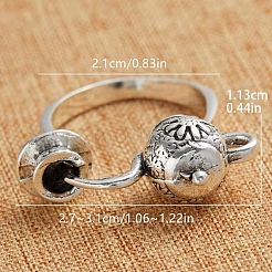 Teekanne & Teetasse Legierung Fingerringe für Unisex&nbsp;FS-WG8E880-01