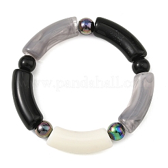 2 bracelet extensible en acrylique opaque&nbsp;BJEW-JB14453
