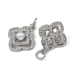 Shegrace Messing-Anhänger mit Pavé-Fassung aus klaren Zirkonia&nbsp;XGRQ4D987-661P
