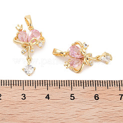 Colgante micropavé cubic zirconia de latón&nbsp;KK-C051-46G