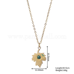 Collane con pendente da donna in acciaio inossidabile 304 con pavé di zirconi cubici.&nbsp;WG4D9D9-02