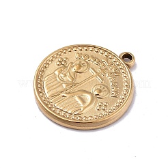 Pendentifs en acier inoxydable 304 avec placage ionique (IP)&nbsp;STAS-E187-08G