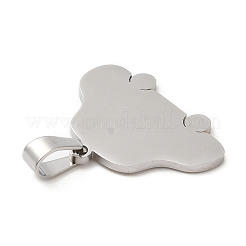 Pendentifs en acier inoxydable 304 anti-ternissement&nbsp;STAS-A086-03P