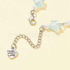 Cuore in lega con collana pendente parola&nbsp;NJEW-FZ00004-13
