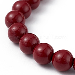Om mani padme hum cinabro mala braccialetto di perline per le donne&nbsp;BJEW-H566-05