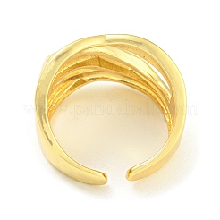 Hohle offene Manschettenringe aus Messing mit Rackbeschichtung&nbsp;RJEW-Q784-01G