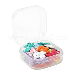36pcs 9 Farben sprühlackierte Legierungscharme&nbsp;FIND-LS0001-55