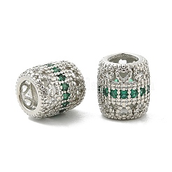 Messing Mikro ebnen Zirkonia European Beads&nbsp;KK-P297-05P
