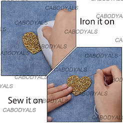 20 pz 2 stili di strass hotfix in resina glitterata&nbsp;DIY-CY0002-36A