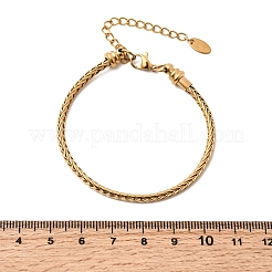 Weizenkettenarmbänder aus 304 Edelstahl für Damen&nbsp;BJEW-A158-02A-G