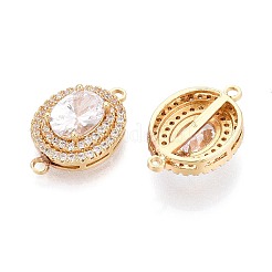 Ciondoli connettore in ottone con pavé di zirconi cubici trasparenti&nbsp;KK-N284-18G