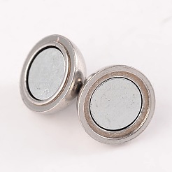 Anlaufgeschützte runde Magnetverschlüsse aus Edelstahl 304 mit Schlaufen&nbsp;STAS-N014-01-8mm