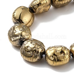 Fili di perle di ematite sintetica non magnetica con placcatura sotto vuoto pvd&nbsp;G-G849-09G