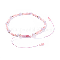 Bracciali con perline intrecciati con filo di nylon regolabile&nbsp;BJEW-JB04376-03
