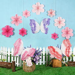 Décorations suspendues en forme de boule de fleurs et de papillons en papier&nbsp;DIY-NB0015-38