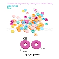 1120 Stück 8 Farben handgefertigte Polymer Clay Perlen&nbsp;CLAY-YW0001-14A