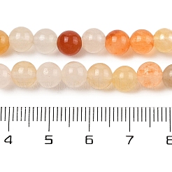 Natürliche goldene Seidenjadeperlenstränge&nbsp;G-N344-01B-01