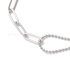 Bracelets à breloques en acier inoxydable 304 en forme de cœur&nbsp;BJEW-JB13110