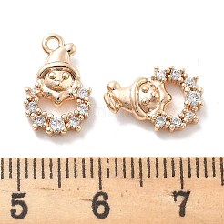 Colgantes de circonita cúbica transparente micro pavé&nbsp;KK-M102-03G