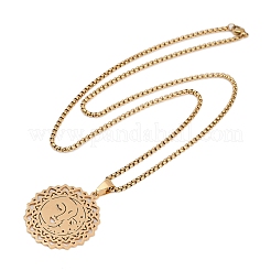Collar con colgante de flor&nbsp;LS-NJEW-K283-35G