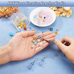 2 Sets 2 Stile DIY Bunte Malerei Perlen & Legierung Anhänger & Link & Perlenkappen Schmuck Zubehörse Kits&nbsp;DIY-TA0011-61