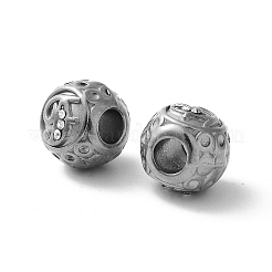Cuentas europeas de rhinestone de acero inoxidable 304&nbsp;STAS-A092-10F-P