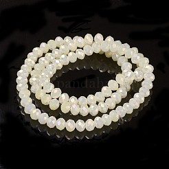 Chapelets de perles en verre électroplaqué&nbsp;EGLA-A034-J6mm-T07