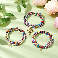 3 Stück 3 Stile Acryl-Stretch-Armbänder&nbsp;BJEW-JB11029