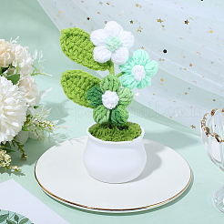 1pc plantes en pot tricotées à la main au crochet fleur&nbsp;DJEW-SC0001-15B