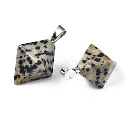 Dalmate jaspe naturels pendentifs&nbsp;G-N326-107H