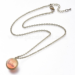 Collana di pendente di vetro&nbsp;NJEW-D281-C-10AB