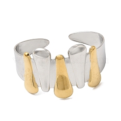 Bracciali rigidi in acciaio inossidabile 304 martellato per donna&nbsp;BJEW-Z177-01GP-03