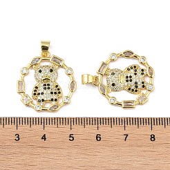 Estante de placas micro latón allanan colgantes de circonio cúbico&nbsp;KK-K341-54G-03