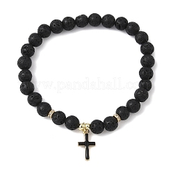Braccialetti con ciondolo a croce in ottone e smalto&nbsp;BJEW-JB12329