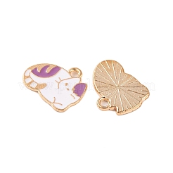 Pendentifs en émail d'alliage plaqué or léger&nbsp;ENAM-Z017-13KCG-02