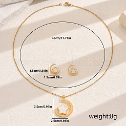 Elegantes 201 Edelstahl Muschel Schmuckset für den täglichen Gebrauch&nbsp;XK7851