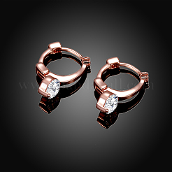 Orecchini a cerchio di moda popolare in ottone con micro pavé di zirconi cubici&nbsp;EJEW-BB15420