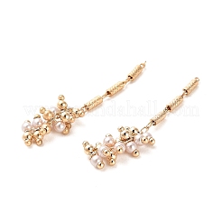 Perline in vetro con placcatura a cremagliera&nbsp;KK-M266-12G-02