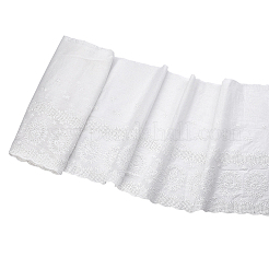 3 Yards Baumwollstoffe mit bestickten Blumen&nbsp;DIY-FG0008-65