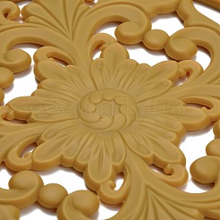 Untersetzer aus Silikon mit Blumenmuster und Wärmedämmung&nbsp;AJEW-K055-01B