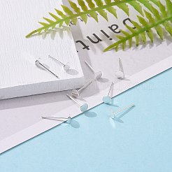 925 apprêt pour boucles d'oreilles à tige plate en argent sterling&nbsp;STER-K167-045C-S