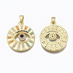 Pendentifs en laiton zircon cubique transparent&nbsp;ZIRC-N039-128-NF