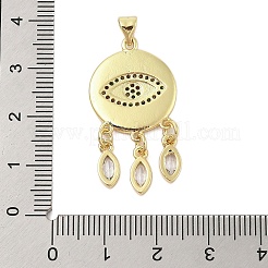 Cremagliera placcatura micro ottone spianare pendenti zirconi&nbsp;KK-Z074-05G