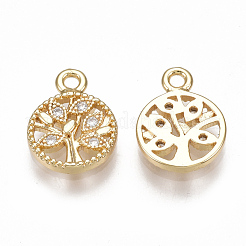 Latón charms de circonio cúbico&nbsp;KK-S350-082G