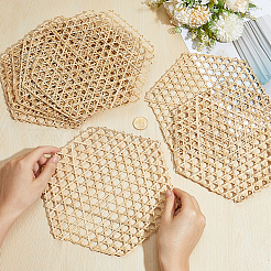 Mantel individual hexagonal de red de bambú&nbsp;AJEW-WH20019-97A