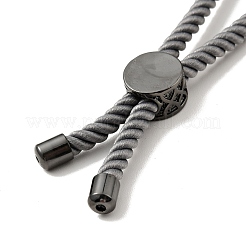 Bracelets coulissants en corde milan torsadée à moitié finis&nbsp;FIND-G032-01B-03