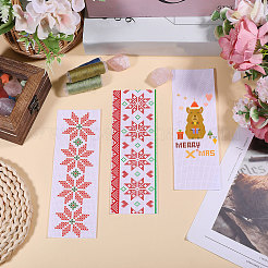 30 marque-page en coton Aida pour la réalisation de points de croix&nbsp;AJEW-GL0002-99B