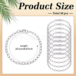 30 bracelet à chaîne en fer&nbsp;IFIN-ME0001-34P